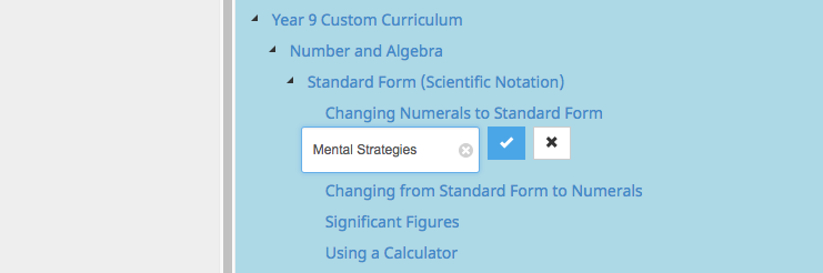 Change lesson name